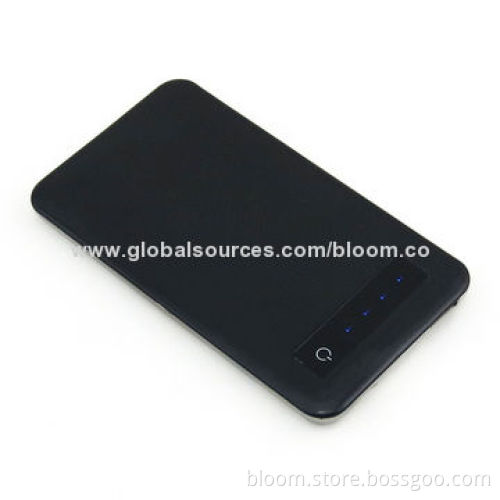 Slim USB Power Bank with 5,000mAh Capacity, Charger for iPhone and iPad, Customized Designs WelcomedNew